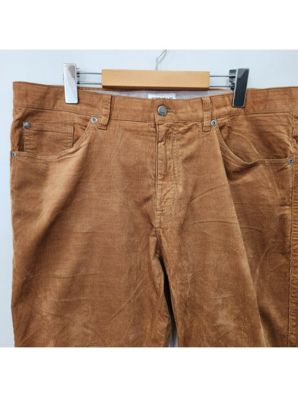 Peter Millar 5 Pocket Corduroy Pants Brown Cotton Stretch Casual Mens 36x34 - Picture 3 of 12